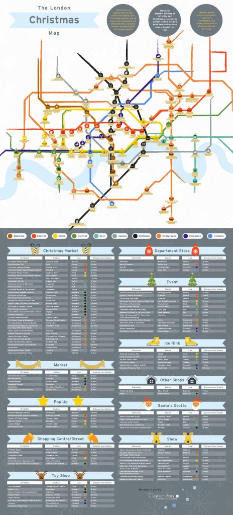 The London Christmas Map | Clarendon Apartments - Serviced Apartments
